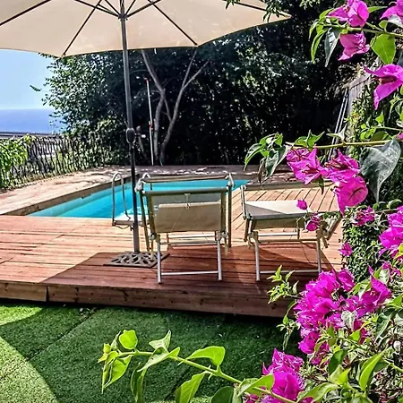 Flat With Panoramic Terrace And Private Pool Mt5x3 * Taormina