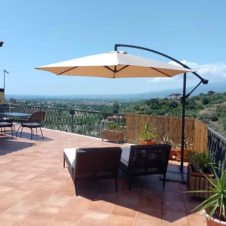 Flat With Panoramic Terrace And Private Pool Mt5x3 * Taormina