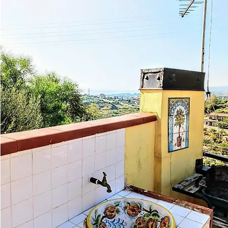 Flat With Panoramic Terrace And Private Pool Mt5x3 Taormina